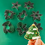 Stainless Steel Christmas Cookie Cutter Set 5Pcs Christmas Themed Shape Biscuit Cutters Baking Tool