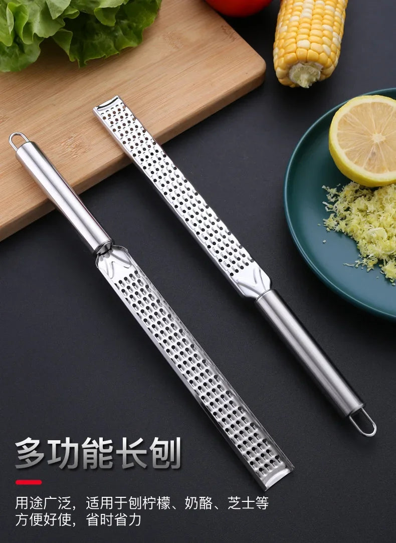 Stainless Steel Grater Short Planer Baking Cheese Grater Chocolate Lemon Peel Scraper Fruit Vegetable Tool